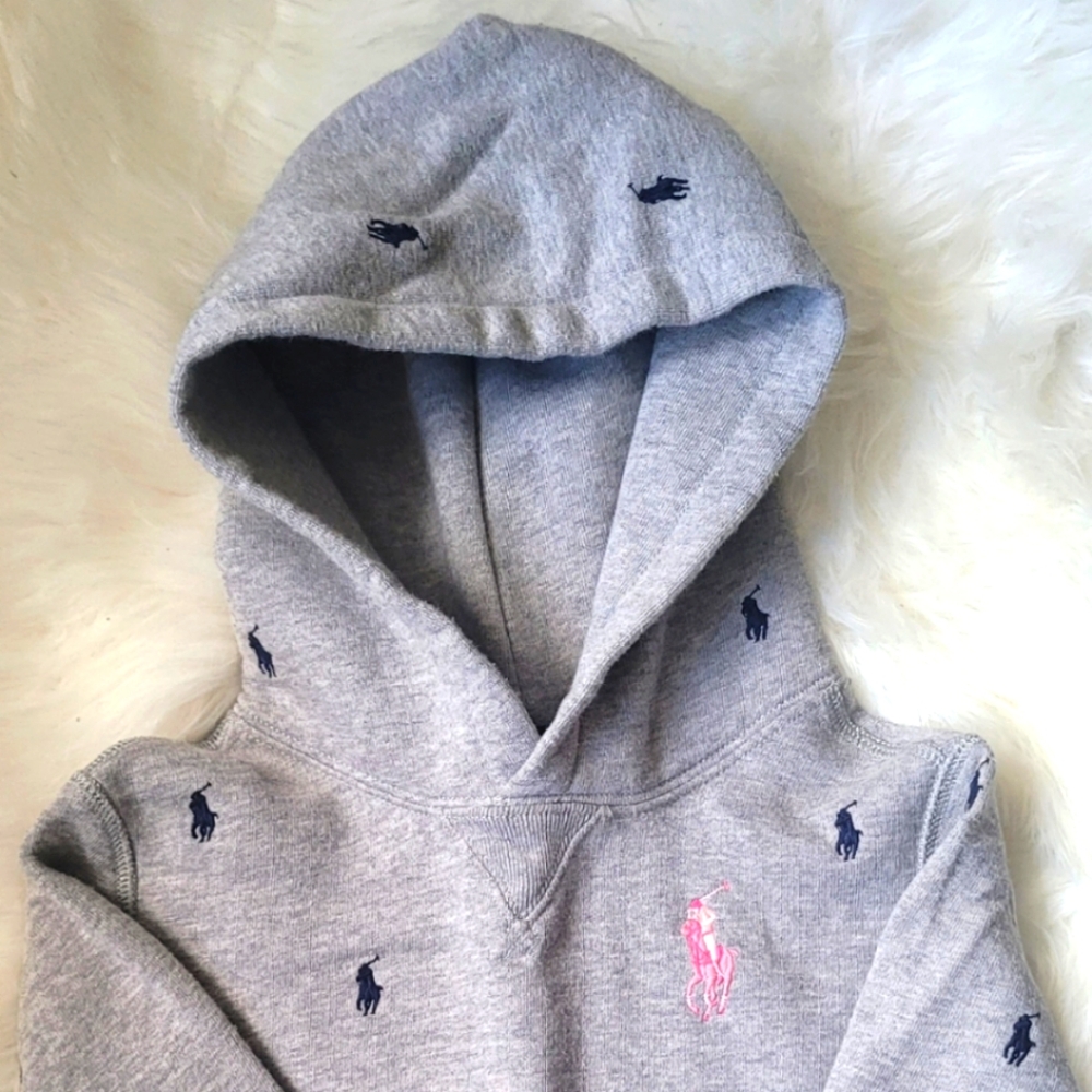 RALPH LAUREN PINK PONY KIDS HOODED SWEATSHIRT SIZE 6